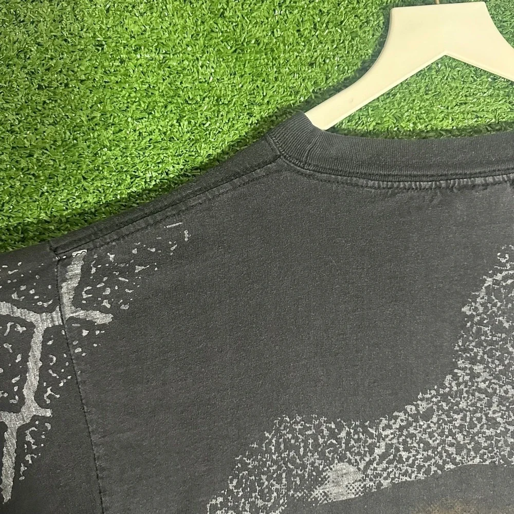 Vintage Reebok Blacktop All Over Print Basketball T-Shirt Mens‎ Large Black 90s